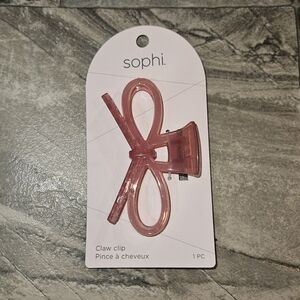 Sophi Pink Bow Hair Claw Clip BNIB